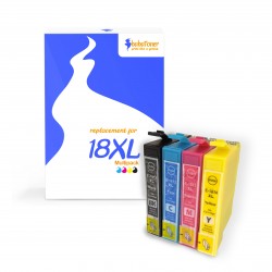 Cartouche d'encre équivalent à Epson Multipack T1816 Pack de 4 Noir, Jaune, Cyan, Magenta