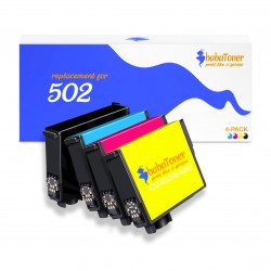 Cartouche d'encre équivalent à Epson Multipack 502 Pack de 4 Noir, Jaune, Cyan, Magenta