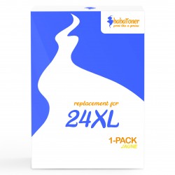 Cartouche d'encre équivalent à Epson Yellow 24XL Haute capacité Jaune