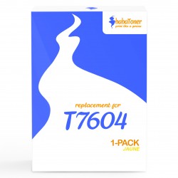 Cartouche d'encre équivalent à Epson Yellow T7604 Capacité standard Jaune