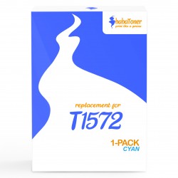 Cartouche d'encre équivalent à Epson Cyan T1572 Capacité standard Cyan