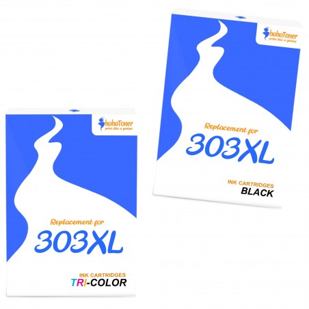 Pack de 2 HP 303XL cartouches d'encre compatibles Pack de 2 HP 303XL cartouches d'encre compatibles