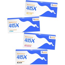 Toner équivalent à HP Multipack 415X Pack de 4 Noir, Jaune, Cyan, Magenta - Avec puce