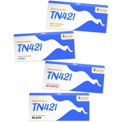 Toner équivalent à Brother Multipack TN421 Pack de 4 Noir, Jaune, Cyan, Magenta