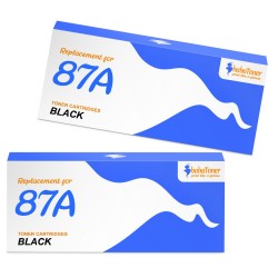 Toner équivalent à HP 87A Pack de 2 Noir
