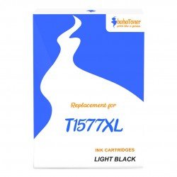 Cartouche d'encre équivalent à Epson Light Black T1577XL Capacité standard Noir clair