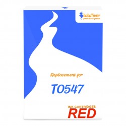 Cartouche d'encre équivalent à Epson Red T0547 Capacité standard Rouge