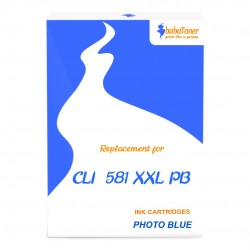 Cartouche d'encre équivalent à Canon CLI 581 XXL PB Très haute capacité Photo bleu