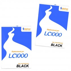 Cartouche d'encre équivalent à Brother LC1000 Pack de 2 Noir