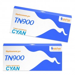 Toner équivalent à Brother TN-900C 2PK Pack de 2 Cyan