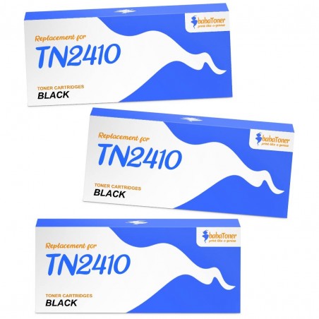 Pack de 3 cartouches de toner compatible TN2410