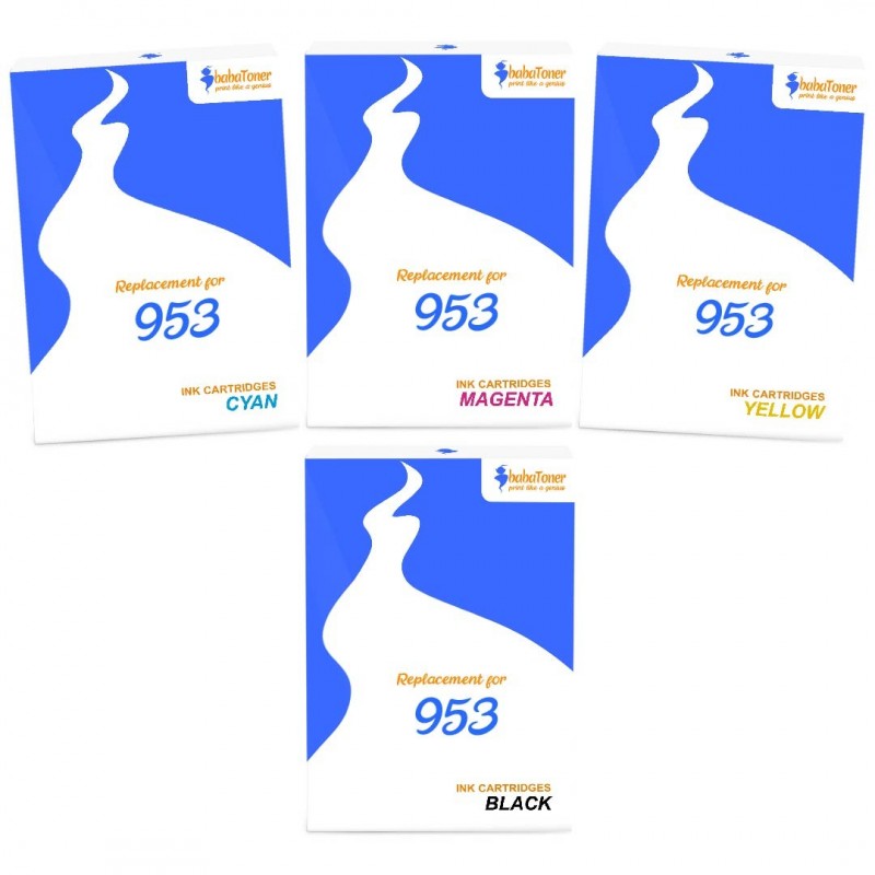 Pack de 4 Cartouches de Toner Couleurs Compatible pour HP 953