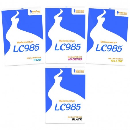 Pack de 4 cartouches de toner compatible LC985VALBP Pack de 4 cartouches de toner compatible LC985VALBP