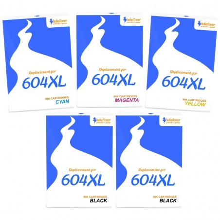 Pack de 5 cartouches Epson compatibles 604XL Pack de 5 cartouches Epson compatibles 604XL