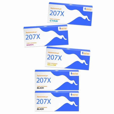 Pack de 5 cartouches compatibles 207X HP Pack de 5 cartouches compatibles 207X HP